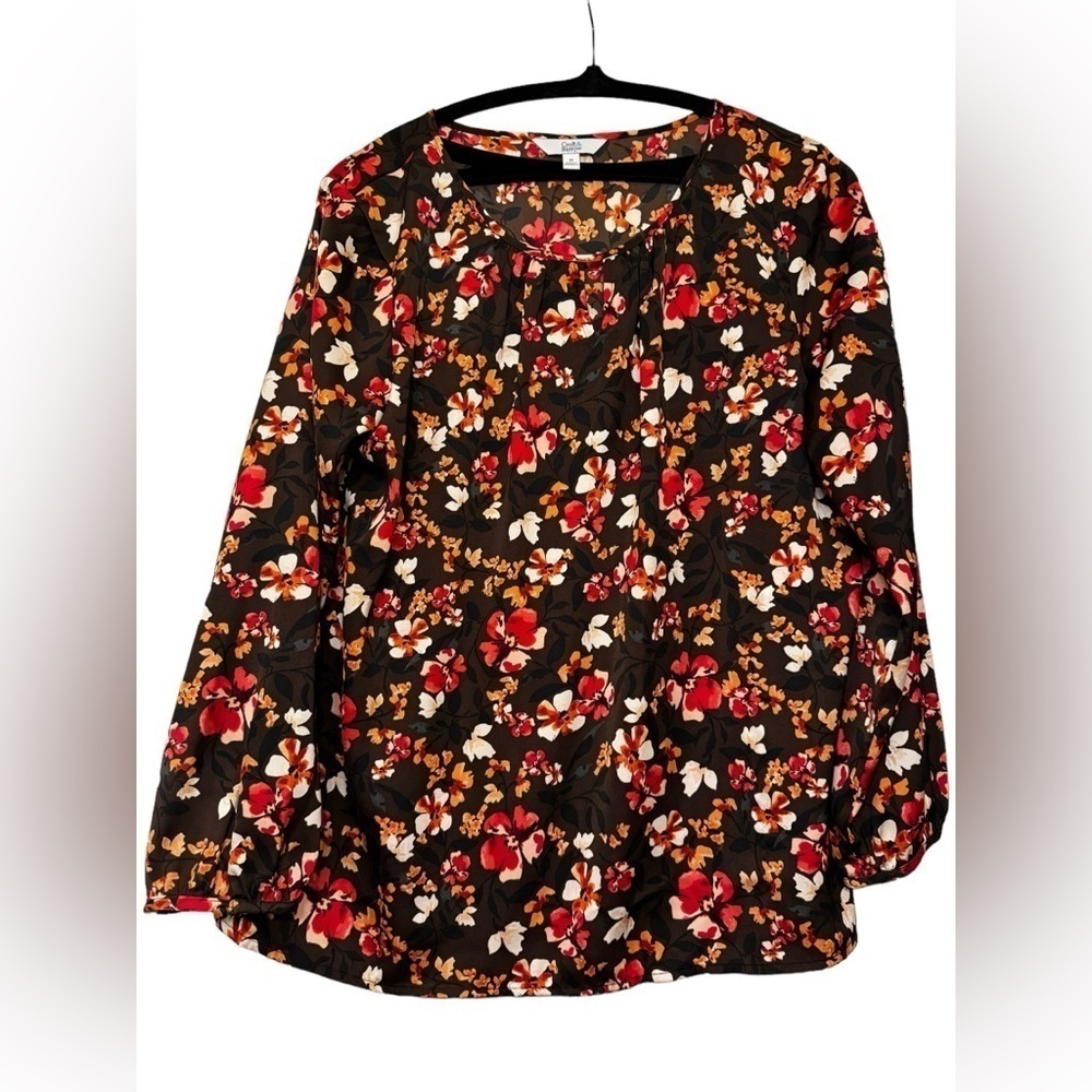 Croft & Barrow Pullover Floral Blouse Size M